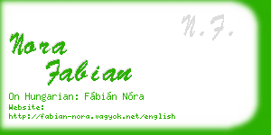 nora fabian business card