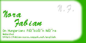 nora fabian business card